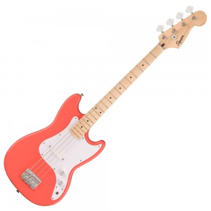 Squier Sonic Bronco Bass, Maple Fingerboard, Tahitian Coral
