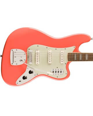 Squier Limited Edition FSR Classic Vibe Bass VI, Laurel Fingerboard, Tahitian Coral