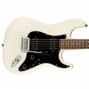 Fender Squier Affinity Series Stratocaster HH, Laurel Fingerboard, Black Pickguard, Olympic White