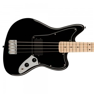 Fender Squier Affinity Series Jaguar Bass H, Maple Fingerboard, Black Pickguard, Black