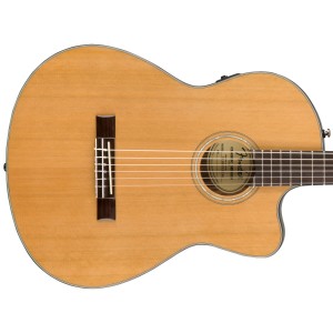 Fender CN-140SCE Nylon Thinline with Case - Natural
