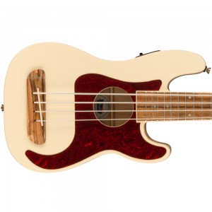 Fender Fullerton Precision Bass Uke, Walnut Fingerboard, Olympic White