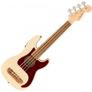Fender Fullerton Precision Bass Uke, Walnut Fingerboard, Olympic White