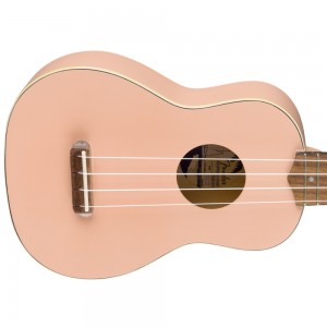 Fender Venice Soprano Ukulele, Walnut Fingerboard, Shell Pink