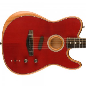 Fender American Acoustasonic Telecaster, Ebony Fingerboard, Crimson Red