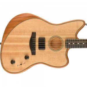 Fender American Acoustasonic Jazzmaster, Ebony Fingerboard, Natural