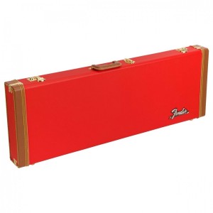 Fender Classic Series Wood Hard Case - Strat/Tele, Fiesta Red
