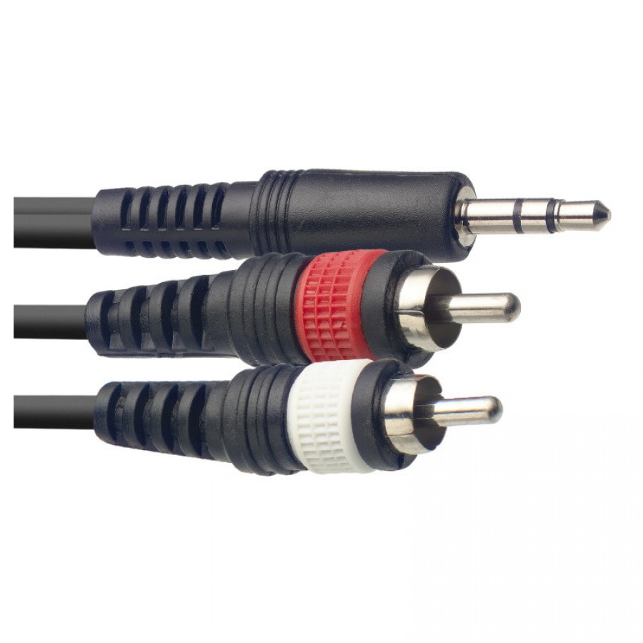 Stagg SYC1/MPSB2CM E 1m / 3 ft Y-Cable - Mini Jack 3.5mm - RCA