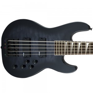 Jackson JS Series Concert Bass JS3VQ, Amaranth Fingerboard, Transparent Black Burst