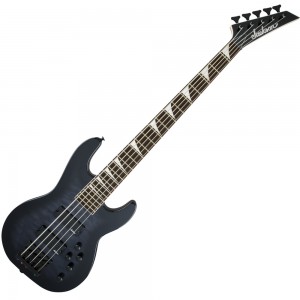 Jackson JS Series Concert Bass JS3VQ, Amaranth Fingerboard, Transparent Black Burst