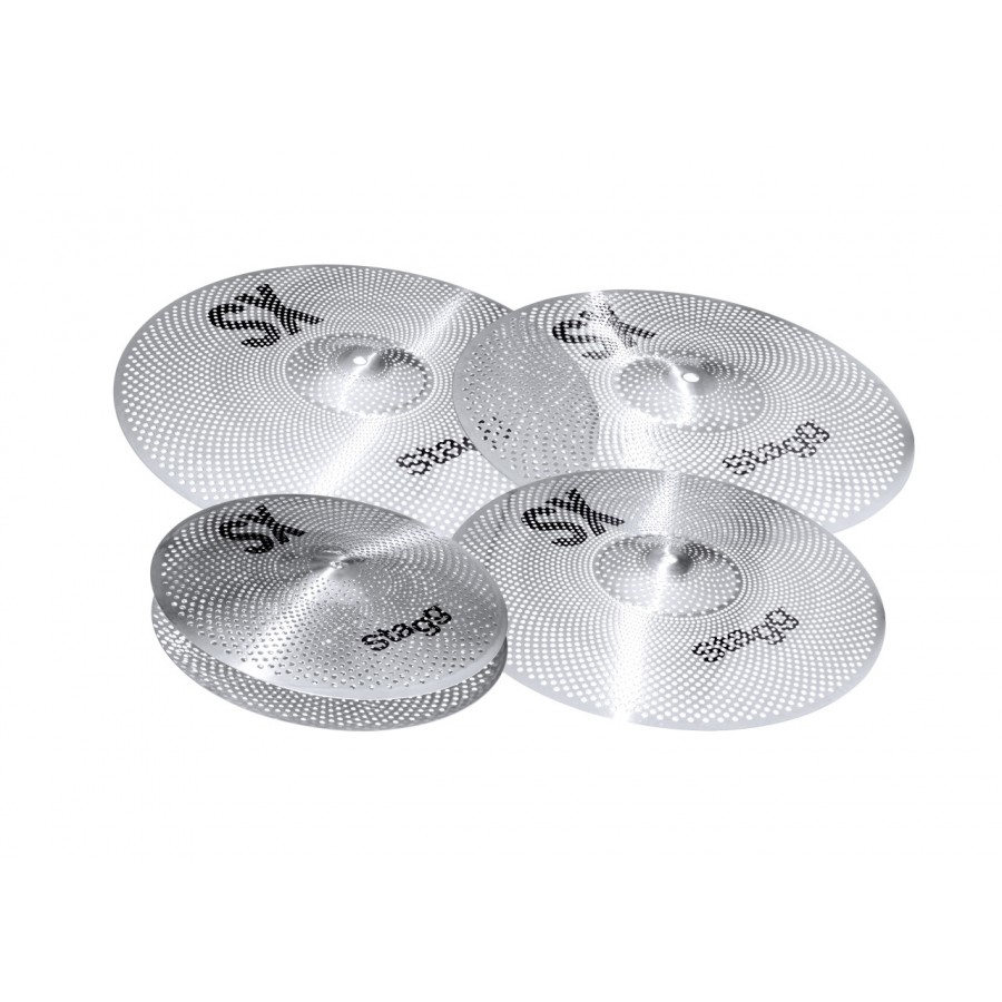 Stagg Silent Practice Cymbal Set with Bag