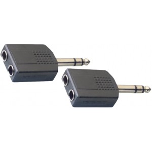 Stagg AC-PMS2PFH 6.3mm Jack Stereo Male to 2 x 6.3mm Jack Stereo Female, 2-Pack