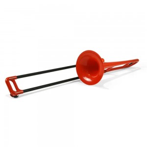 pBone Trombone pInstrument in Red with Carry Bag