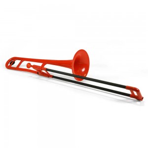 pBone Trombone pInstrument in Red with Carry Bag