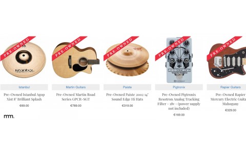 Pre-Owned Guitars, Pedals & Cymbals at Musicmaker