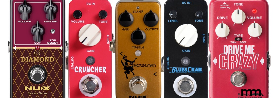 Top 5 Overdrive & Distortion Pedals For Under €100
