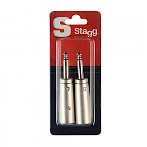 Stagg Adapter - 2 x Male Mono Jack to Male XLR - AC-XMPMH