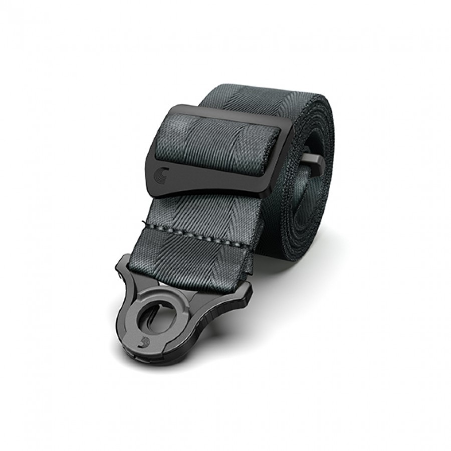 D'addario Auto Lock Guitar Strap - Metal Grey
