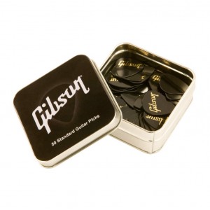 Gibson Standard Pick Tin (50 pcs., Black), Thin