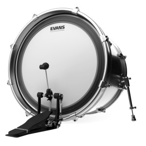 Evans EMAD Coated White Bass Drum Head - 24