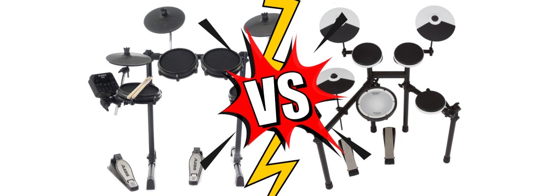V-Drums for Beginners: Alesis Turbo Mesh vs. Roland TD-02KV