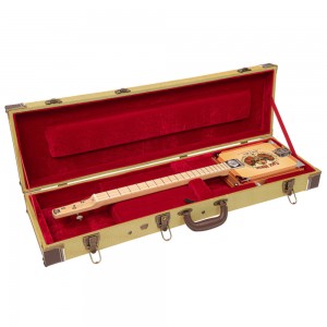 Lace Cigar Box Guitar Case - Tweed