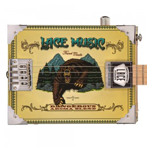 Lace Cigar Box Electric Guitar - 4 String - Grizzly Bear