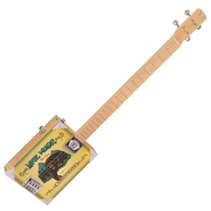 Lace Cigar Box Electric Guitar - 4 String - Grizzly Bear