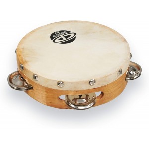 LP CP376 Tambourines CP Wood, Headed, Single Row Jingles, 6