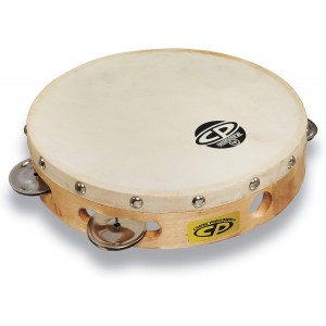 LP CP378 Tambourines CP Wood, Headed, Single Row Jingles, 8
