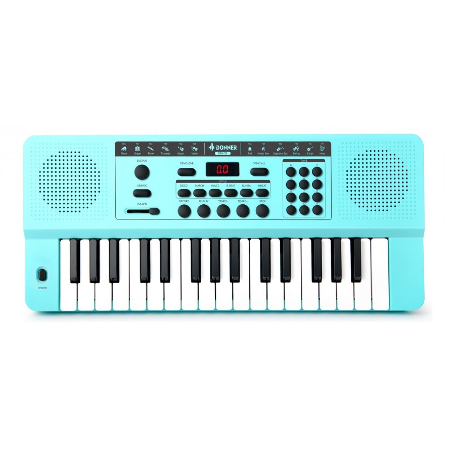 Donner DEK-32 32-Key Electronic Keyboard - Cyan