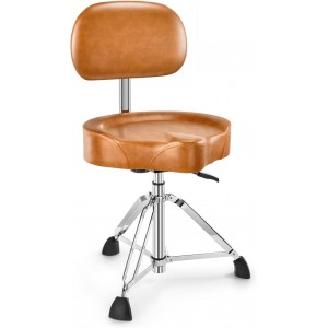 Donner DHT-250 Saddle Hydraulic Drum Throne - Brown