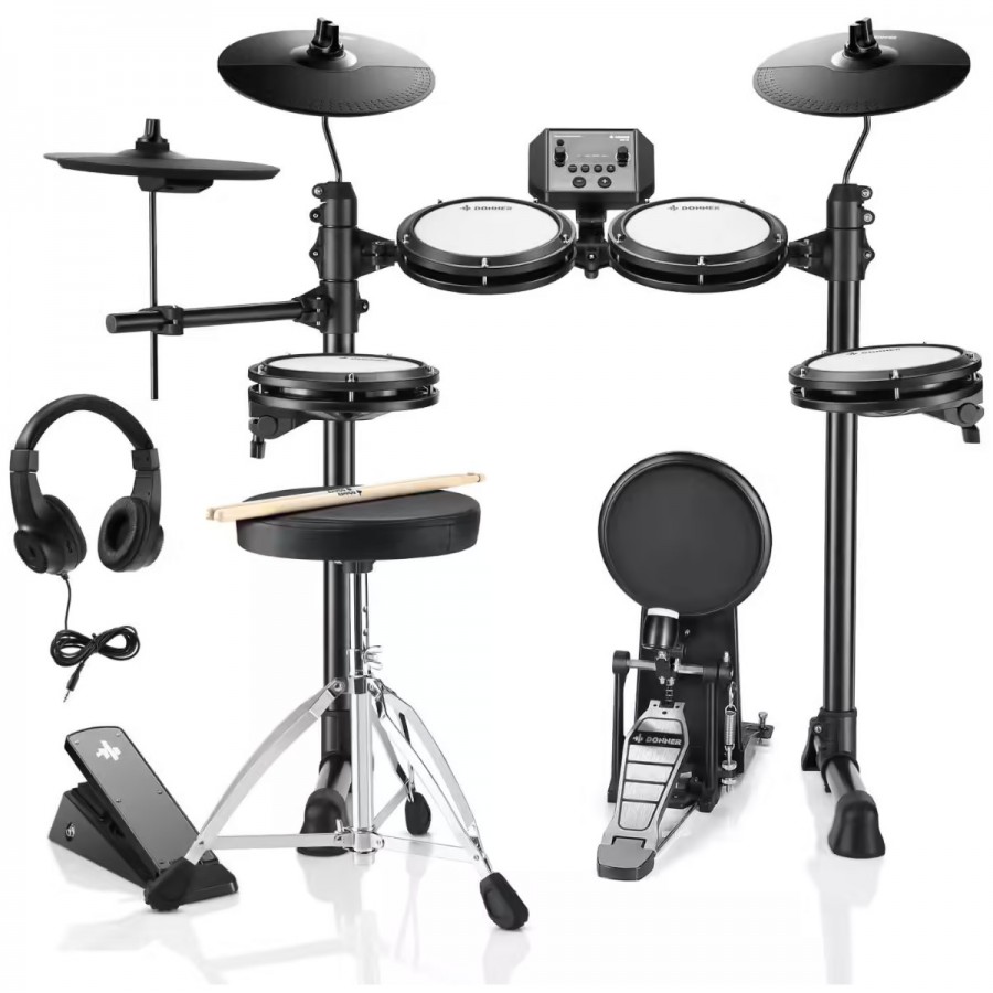 Donner DED-80P Digital Drum Kit with Headphones & Throne