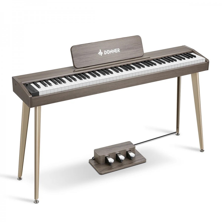 Donner DDP-60 88-Key Semi-Weighted Upright Keyboard Piano - Grey