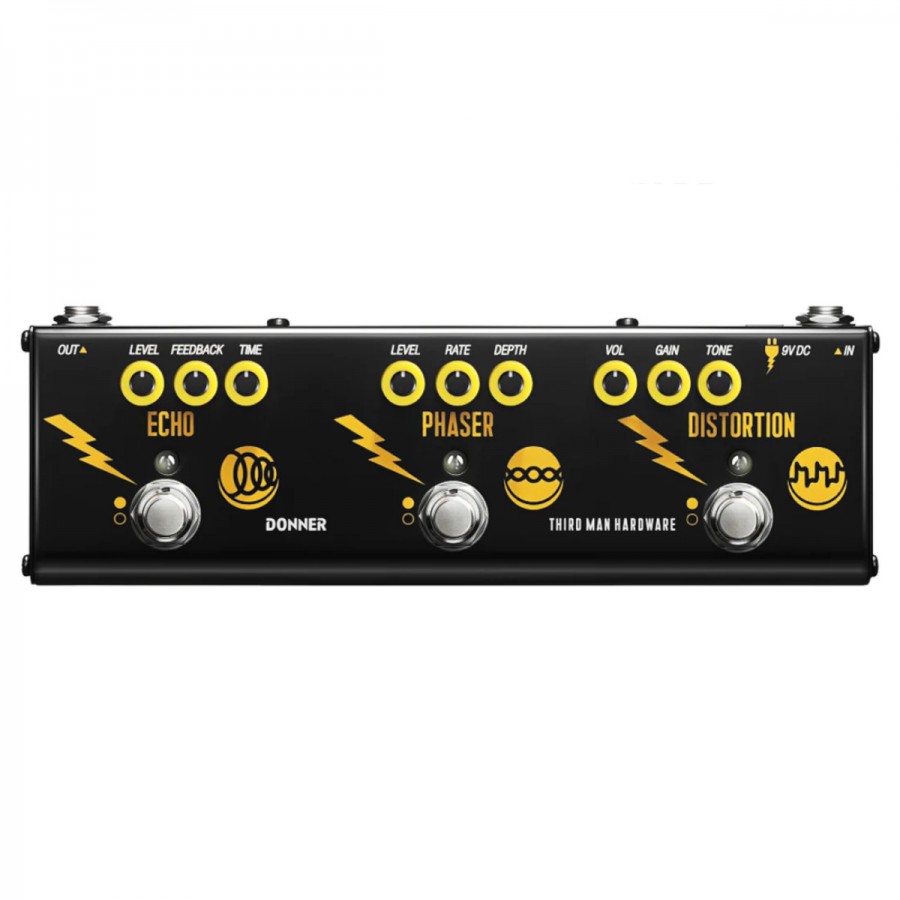 Donner X Third Man Hardware Triple Threat 3-in-1 Analog Multi-Effects Guitar Pedal
