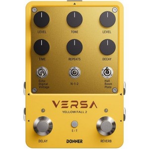 Donner Versa Yellow Fall II Delay & Reverb Pedal