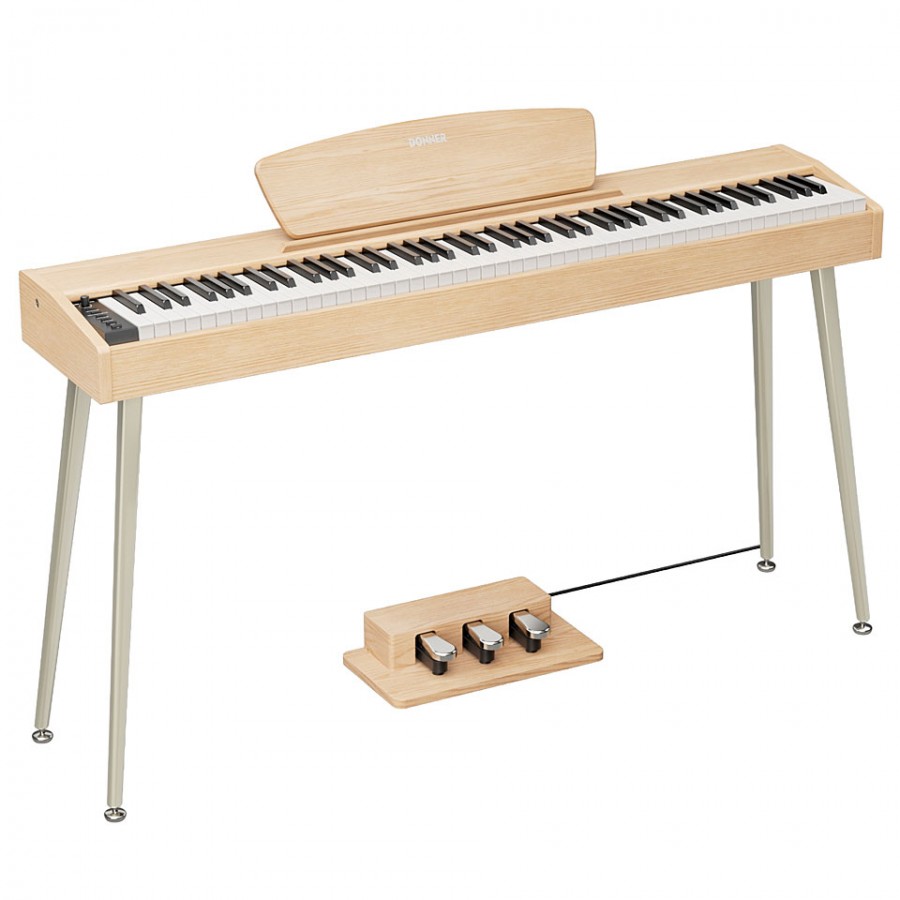 Donner DHP-100 Pro Beige Digital Piano with Stand & Pedal
