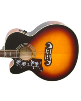 Epiphone J-200 EC Studio Solid Top Left-Handed - Vintage Sunburst