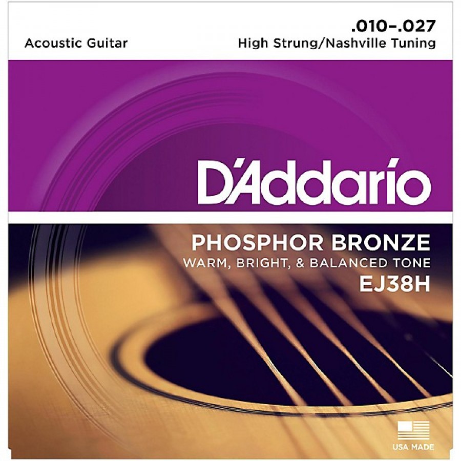 D’Addario EJ38H High Strung/Nashville Tuning 10-27 Acoustic Guitar Strings
