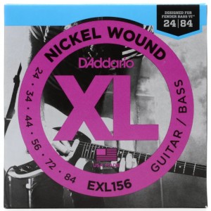 D'Addario EXL156 Nickel Wound Fender Bass VI Strings (.024-.084)