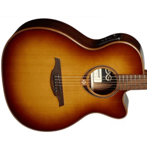 Lag Guitars Tramontane 118 Auditorium Cutaway Electro - Brown Shadow