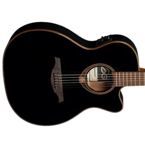 Lag Guitars Tramontane 118 Auditorium Slim Cutaway Electro - Black