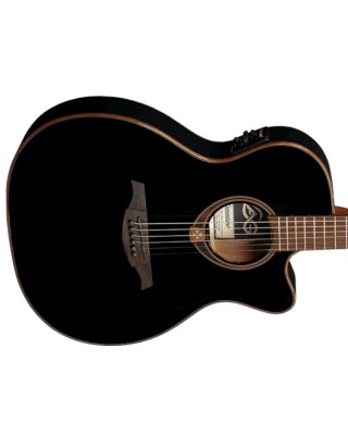 Lag Guitars Tramontane 118 Auditorium Slim Cutaway Electro - Black