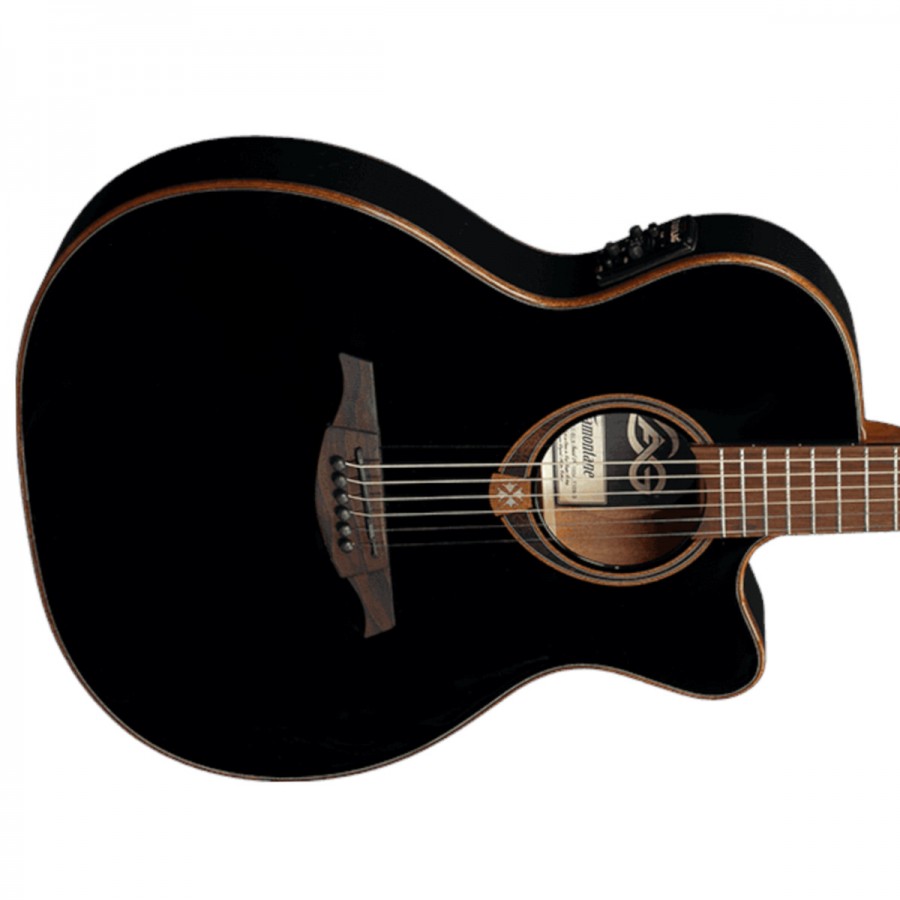 Lag Guitars Tramontane 118 Auditorium Slim Cutaway Electro - Black
