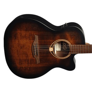 Lag Guitars Tramontane 70 Auditorium Cutaway Electro - Black & Brown