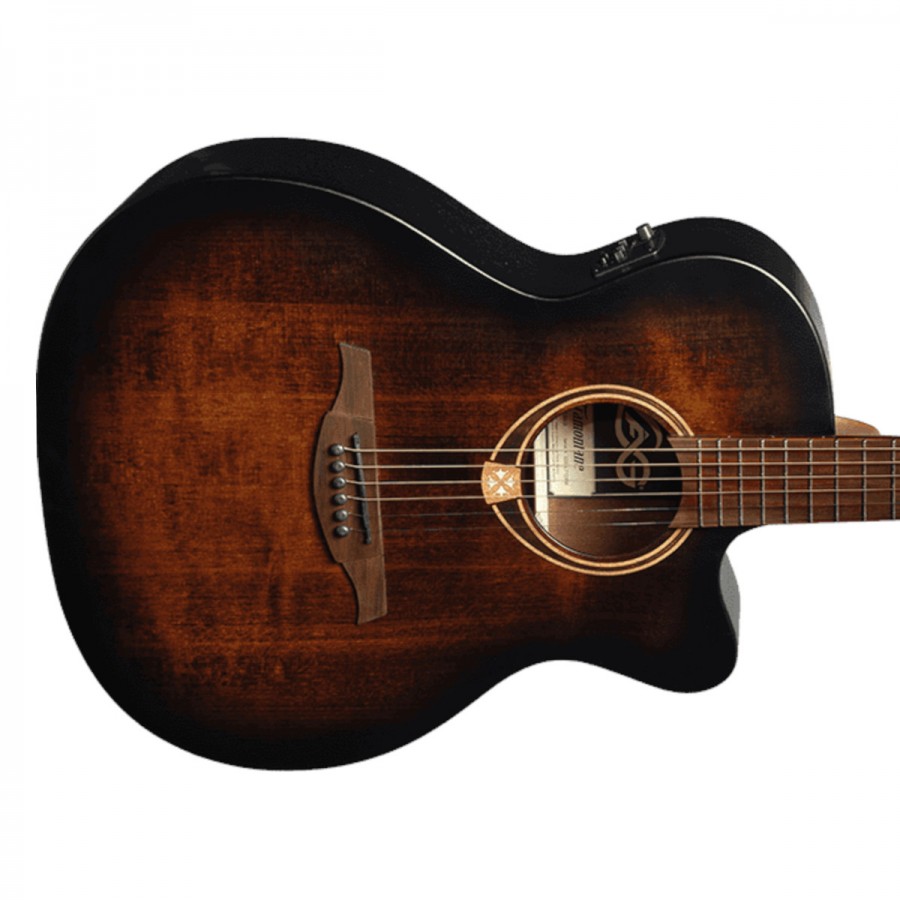 Lag Guitars Tramontane 70 Auditorium Cutaway Electro - Black & Brown