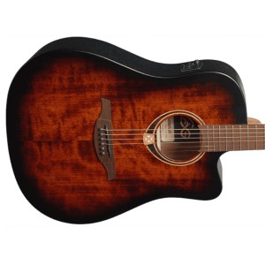 Lag Guitars Tramontane 70 Dreadnought Cutaway Electro - Black & Brown