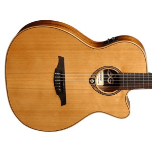 Lag Guitars Tramontane 170 Nylon - Auditorium Slim Cutaway Electro