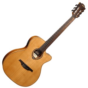 Lag Guitars Tramontane 170 Nylon - Auditorium Slim Cutaway Electro