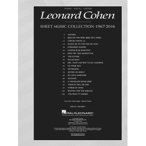 Leonard Cohen - Sheet Music Collection: 1967-2016